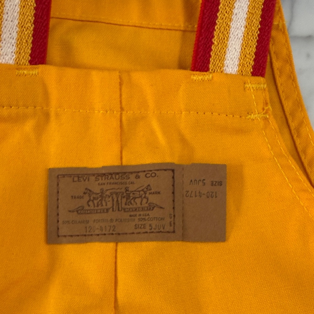 Deadstock NWT Little Levi's Kids Overalls Sz 5T retro 1970s - Picture 5 of 9